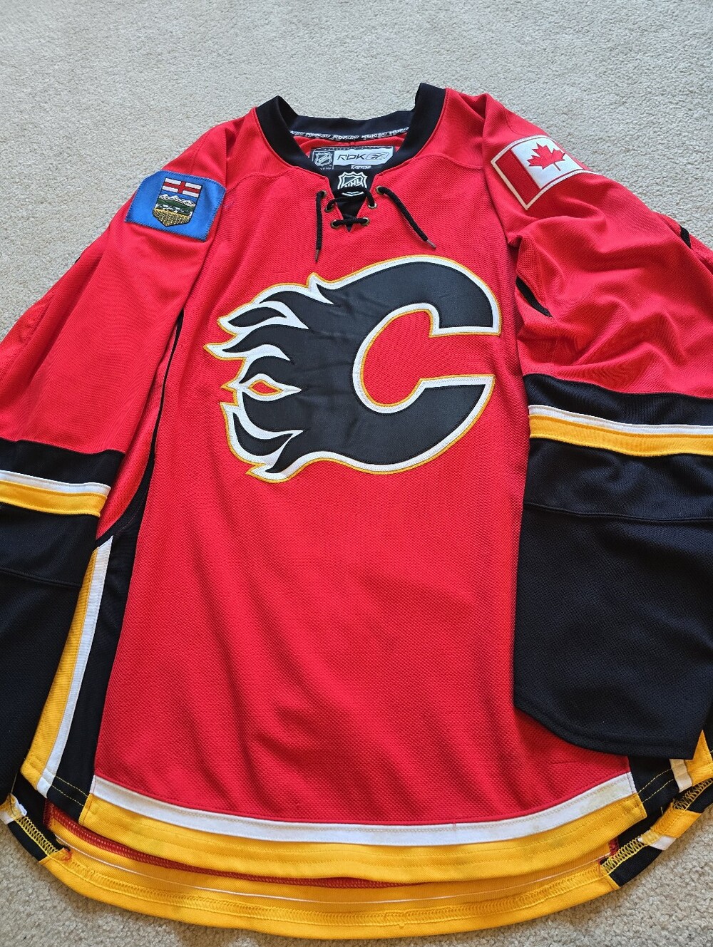 Calgary Flames Reebok CCM NHL Hockey Jersey Men’s Size 56
